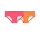 Primary Bikini Bottoms - 2 Pack - Cantaloupe / Bright Azalea. Available at www.tenlittle.com