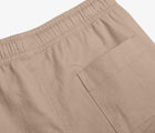 Back pocket of Primary Chino Drawstring Shorts - Khaki. Available at www.tenlittle.com