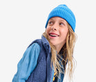 Child wearing Primary - Cotton Beanie - Blueberry - Available at www.tenlittle.com