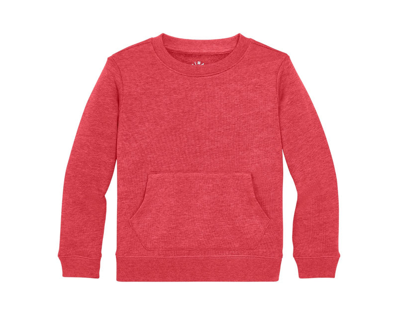 Primary - Fleece Crew Sweatshirt - Heather Cherry - Available at www.tenlittle.com