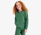 Primary - Fleece Crew Sweatshirt - Heather Evergreen - Available at www.tenlittle.com