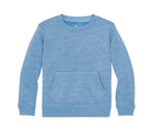 Primary - Fleece Crew Sweatshirt - Heather Vintage Blue - Available at www.tenlittle.com