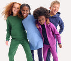 Children wearing Primary - Fleece Crew Sweatshirt - Assorted Colors - Available at www.tenlittle.com