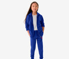 Child wearing Primary - French Terry Jogger - Cobalt - Available at www.tenlittle.com