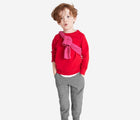 Child wearing Primary - French Terry Jogger - Heather Gray - Available at www.tenlittle.com