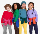 Kids wearing Primary - French Terry Jogger - Assorted Colors - Available at www.tenlittle.com