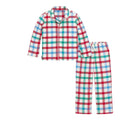Primary Holiday PJ Set - Peppermint Plaid - Ivory Multi Plaid. Available at www.tenlittle.com