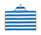 Primary Hooded Towel - Blueberry / White Stripe. Available at www.tenlittle.com