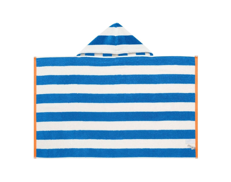 Primary Hooded Towel - Blueberry / White Stripe. Available at www.tenlittle.com