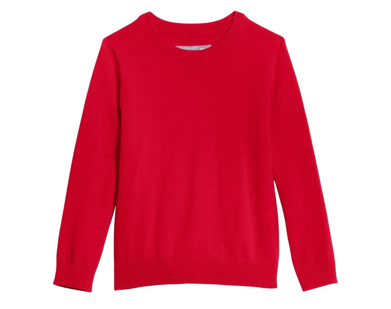 Primary French Terry Sweater - Cherry. Available at www.tenlittle.com