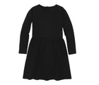 Primary Long Sleeve Pocket Dress - Black. Available at www.tenlittle.com