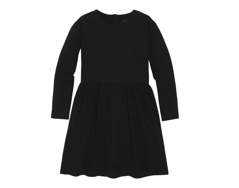 chinese dress ladies Long-Sleeve Bubble Hem Mini Dress in Black - 4