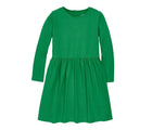 Primary Long Sleeve Pocket Dress - Pine. Available at www.tenlittle.com