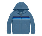 Primary French Terry Zip Hoodie - Striped Banner - Moonlight Banner. Available at www.tenlittle.com