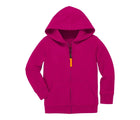 Primary French Terry Zip Hoodie - Raspberry. Available at www.tenlittle.com