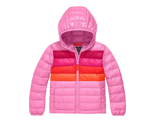 Striped Lightweight Puffer Jacket