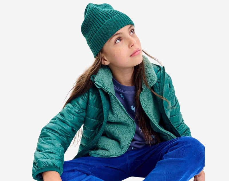Child Using Puffer Primary Lightweight Puffer Jacket for Toddler & Kids | Ten Little