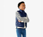 Child wearing Primary - Lightweight Puffer Vest - Navy - Available at www.tenlittle.com