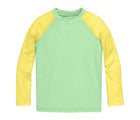 Primary Long Sleeve Patterned Rash Guard - Pear / Banana. Available at www.tenlittle.com