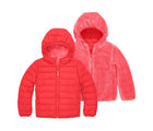 Primary - Reversible Fleece Puffer Jacket - Strawberry/Azalea - Available at www.tenlittle.com