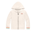 Primary - Striped Zip Hoodie - Oat - Available at www.tenlittle.com