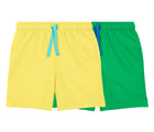 Front view of Primary Swim Trunks - 2 Pack - Banana / Green Apple. Available at www.tenlittle.com
