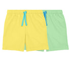 Primary Swim Trunks - 2 Pack - Banana / Pear. Available at www.tenlittle.com