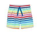 Primary Swim Trunks - Mist / Rainbow Stripe. Available at www.tenlittle.com