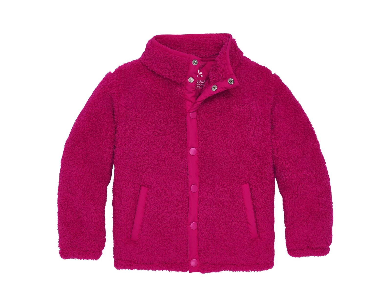 Primary - Teddy Fleece Jacket - Raspberry - Available at www.tenlittle.com