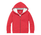 Primary - Teddy Fleece-Lined Zip Hoodie - Heather Cherry - Available at www.tenlittle.com