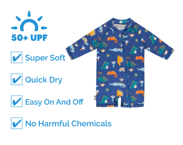 rn　son and daughter Jan & Jul Long Sleeve UV Sun Suit | Ten Little Toddler & Kid