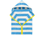 Primary Hooded Towel in Cornflower Stripe. Available from www.tenlittle.com