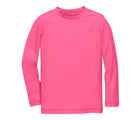 Primary Long Sleeve Rash Guard in Bubblegum. Available from www.tenlittle.com