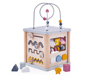 Bigjigs Wooden Activity Cube. Available from www.tenlittle.com.
