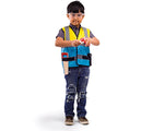 Boy wearing Bigjigs Construction Worker Costume. Available from www.tenlittle.com.
