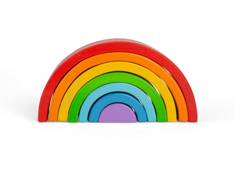 Bigjigs Wooden Stacking Rainbow | Ten Little Toddler and Kids' Toys