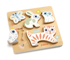 Baby Animal Wooden Puzzle & Stacking - 5 pieces