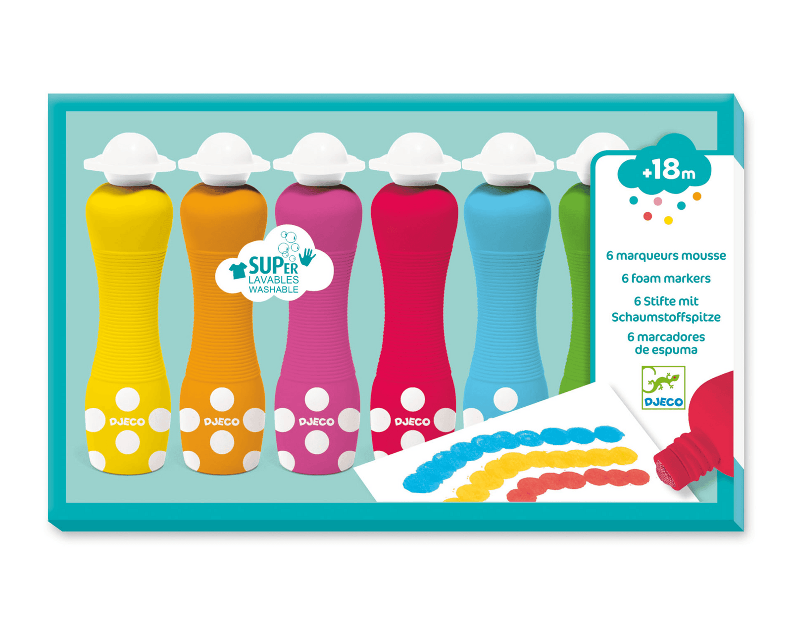 Djeco Chunky Foam Markers for Little Hands Ten Little Kids' Toys