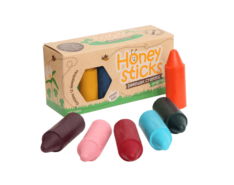 Natural Beeswax Crayons - Set of 12