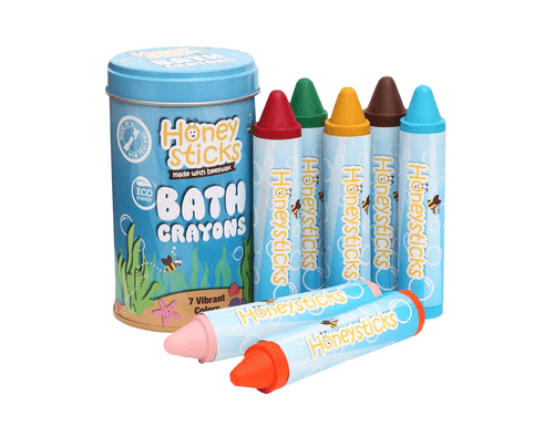Beeswax Washable Bath Tub Crayons - Set of 7