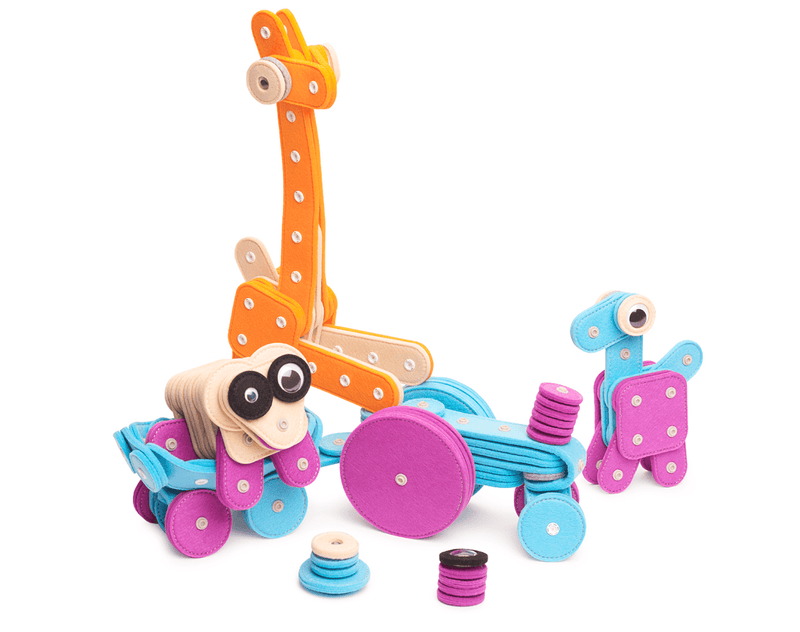 Knop Knop Transportation Felt Building Kit - 72 Pieces | Ten Knop Knop Transportation Felt Building Kit - 72 Pieces | Ten