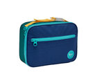 Front view of Ten Little Insulated Recycled Lunch Box - Navy & Green. Available at www.tenlittle.com