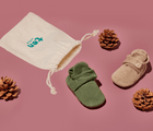Knit Baby Booties - Sand Beige