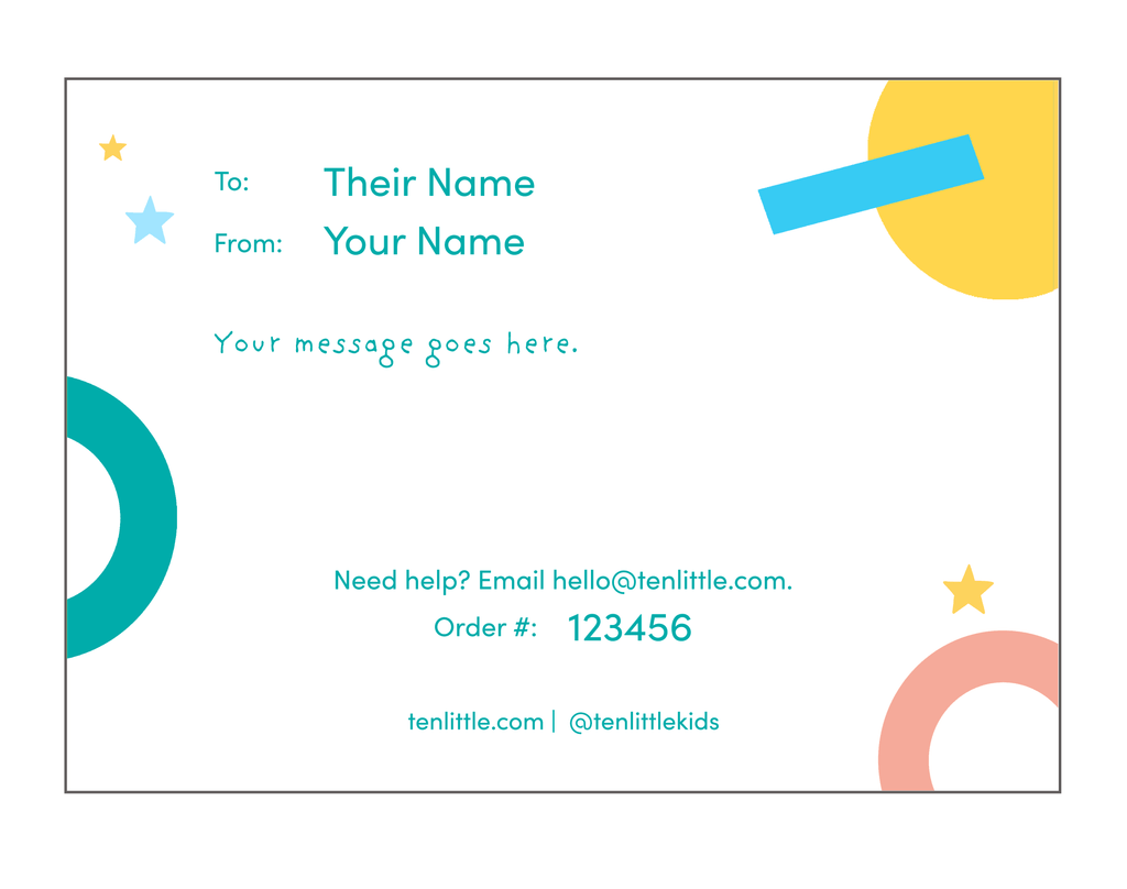 Gift Note – Ten Little