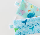 Bumkins Small Reusable Snack Bag 2 pack in Ocean Life & Whale Tail
