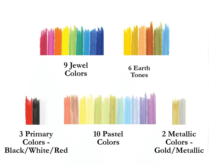 Jumbo Solid Tempera Paint Stick, 6 Metallic Colors
