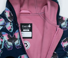 Close up of Therm Kids All-Weather Fleece Onesie - Butterfly. Available from www.tenlittle.com.