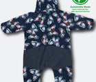 Back of Therm Kids All-Weather Fleece Onesie - Butterfly. Available from www.tenlittle.com.