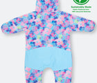Back of Therm Kids All-Weather Fleece Onesie - Electric Floral. Available from www.tenlittle.com.