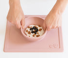 Food Inside Ezpz Happy Bowl in Blush - Available at www.tenlittle.com